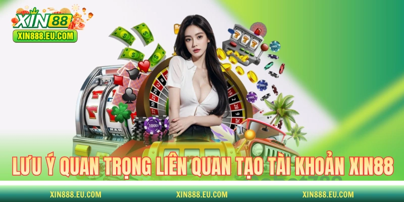 Lưu ý quan trọng liên quan đến tạo tài khoản XIN88
